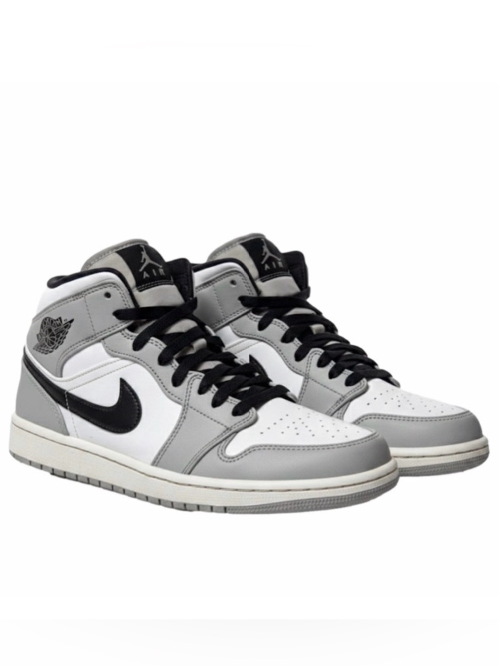 Nike Air Jordan 1 High-Top Sneakers White Black Gray Men Size 9 554724-092 2023